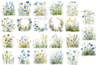 Meadow Wildflowers Clipart Graphic Illustrations By Markicha Art 4