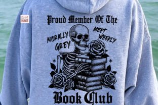 Morally Grey Book Club PNG Skeleton Graphic Print Templates By Pixel Paige Studio 4