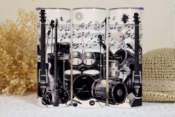 School Band Musical Notes Tumbler PNG Graphic Crafts By BonnyDesign