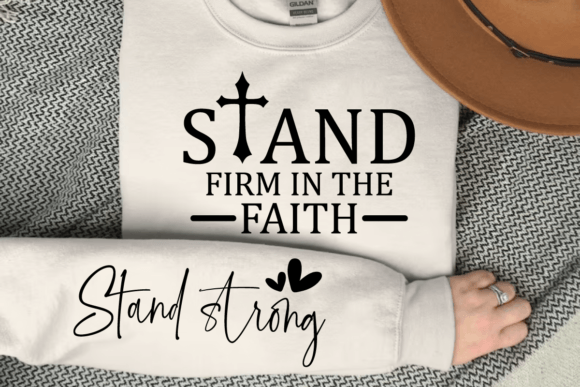 Stand Firm in the Faith Sleeve SVG Desig Gráfico Diseños de Camisetas Por DelArtCreation