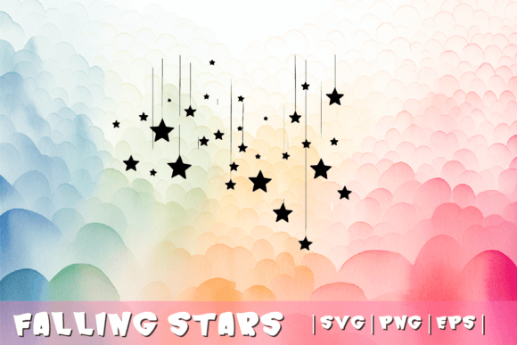 Tranquil Falling Stars Grafik Plotterdateien Von MOMAT THIRTYONE