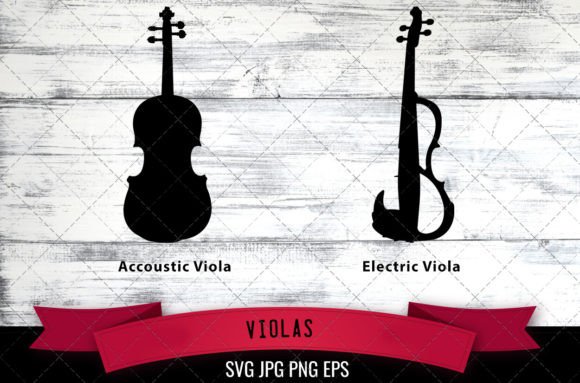 Viola SVG, Musical Instrument SVG Graphic Crafts By thesilhouettequeenshop