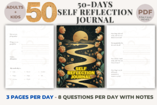 50 Days Self Reflection Journal Graphic KDP Interiors By Nora as 2