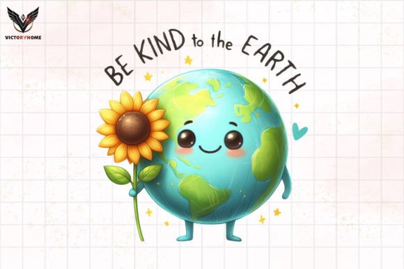 Be Kind to the Earth Sublimation Clipart Graphic Crafts By VictoryHome