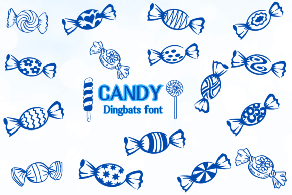 Candy Dingbats-Schriftarten Schriftart Von Jeaw Keson