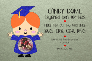 Happy Girl | Graduation Candy Dome Graphic 3D SVG By Olga Belova 1