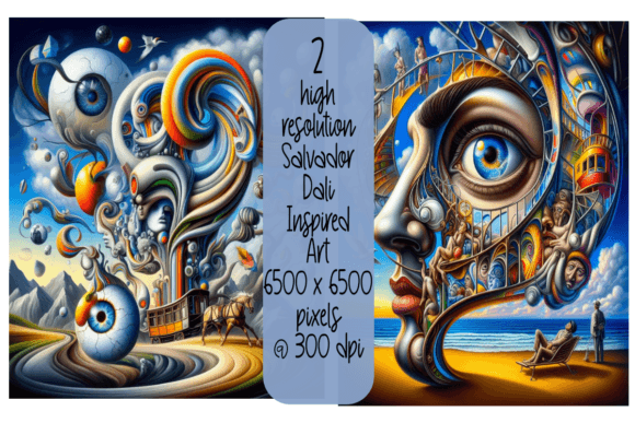 Inspired by Salvador Dali Ai Art Graphic Illustrations By Annie's AI Art