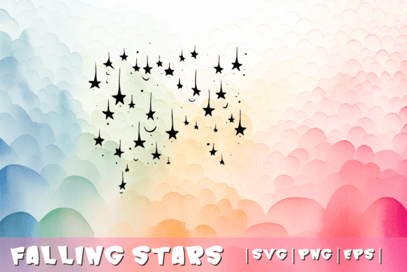 Joyful Falling Stars Grafik Plotterdateien Von MOMAT THIRTYONE