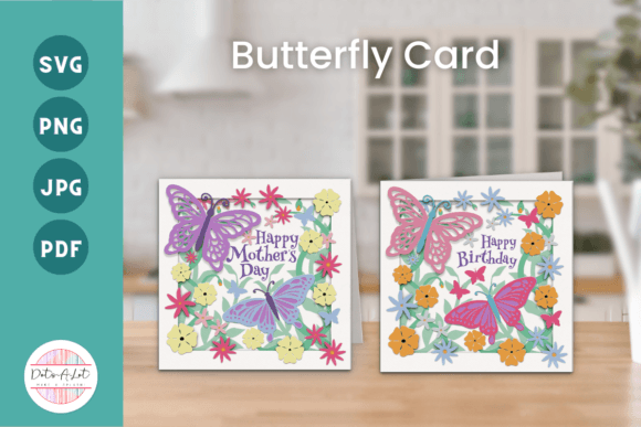 Mother's Day and Birthday Card SVG Illustration Fleurs 3D Par Dots-A-Lot
