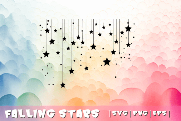 Mystical Falling Stars Afbeelding Crafts Door MOMAT THIRTYONE