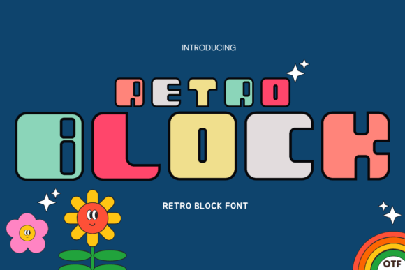 Retro Block Display Font By VividDoodle