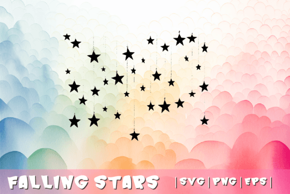 Sparkling Falling Stars Afbeelding Crafts Door MOMAT THIRTYONE