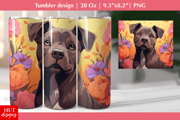Cane Corso Dog Tumbler Wrap, Dog Mom Graphic AI Graphics By natalia.kurtidi