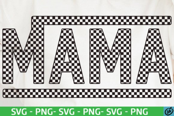 Checkered Mama SVG PNG Graphic T-shirt Designs By Sak Kobere