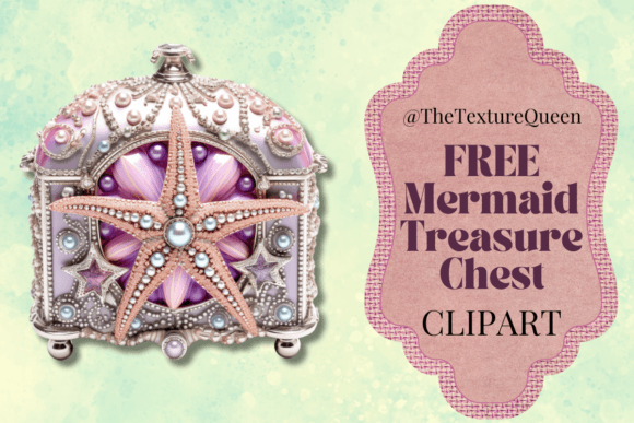 Mermaid Treasure Chest Free Clipart Graphic Objects By TheTextureQueen