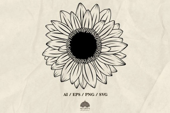Sunflower Svg Png Eps Graphic Illustrations By HappyWatercolorShop