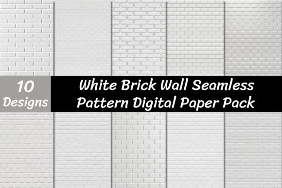 White Brick Wall Seamless Patterns Graphic AI Graphics By VYCstore