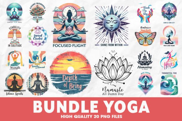 Yoga Sublimation Bundle-240417 Grafica Design di T-shirt Di Unlimab