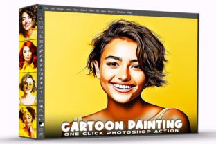 Cartoon Painting Photoshop Actin Grafika Kreatywne Dodatki Przez One-touch 1