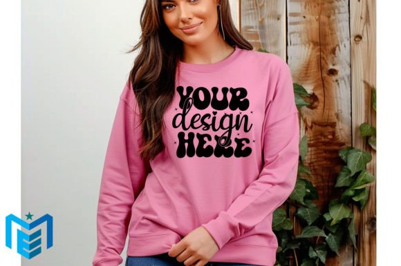 Comfort Colors 6014 Long Sleeve Shirt Mo Graphic Product Mockups By MockupsEasy