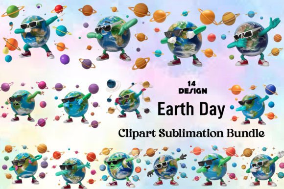 Earth Day Clipart PNG Bundle Afbeelding Afbeeldingen Sjablonen Door Bundle