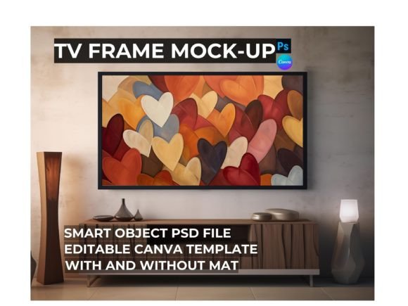 Frame TV Art Mockup | Interior Mockup Graphic Product Mockups By PromptsCrafters