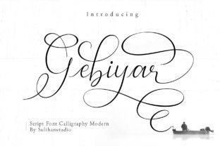 Gebiyar Script & Handwritten Font By Sulthan Studio 1