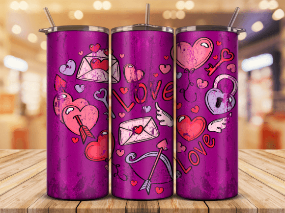 Grunge Heart Tumbler Sublimation Wrap Graphic Crafts By Design Depot Graphics