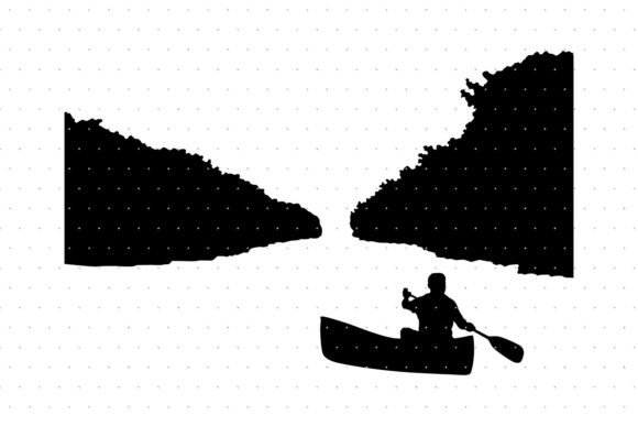 Man Rowing Through a River SVG Graphic Crafts By CrafterOks