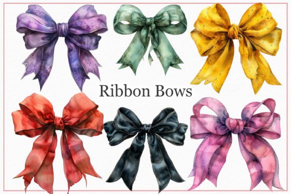 Watercolor Ribbon Bow Clipart Grafik KI Transparente PNGs Von Mehtap