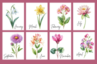 Birth Month Flower Clipart Bundle Graphic Illustrations By ProDesigner21 3