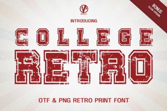College Retro Display Font By NPNaay