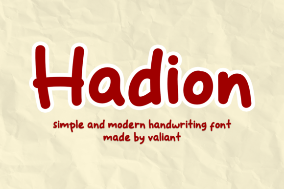 Hadion Skript-Schriftarten Schriftart Von valiant project