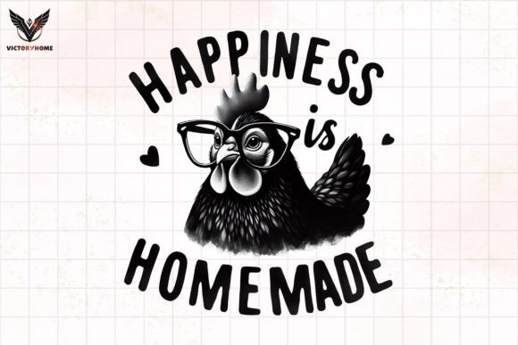 Happiness is Homemade Sublimation Grafika Rękodzieła Przez VictoryHome