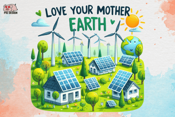 Love Your Mother Earth Clipart PNG Grafik Plotterdateien Von PIG.design