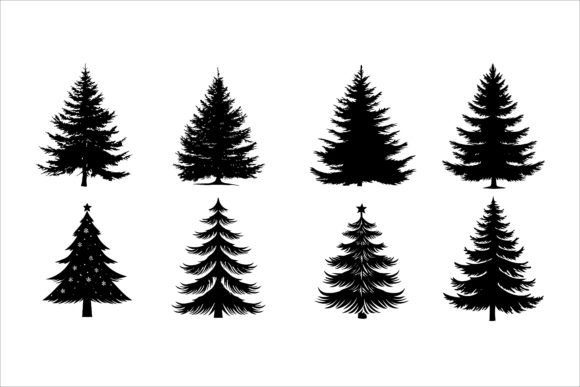 Pine Tree, Christmas Tree, Mountain Tree Graphic Illustrations By amazinart