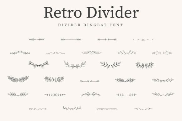 Retro Divider Dingbats Font By CraftedType Studio