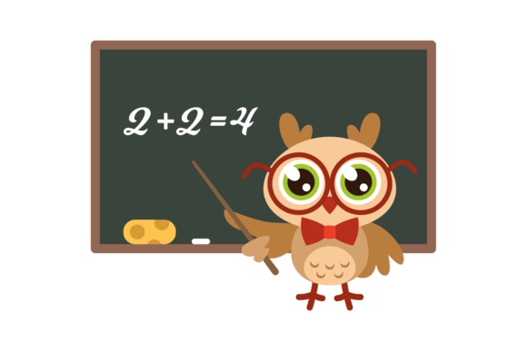 School Owl Near Blackboard. Cute Bird Wi Illustration Illustrations Imprimables Par yummybuum