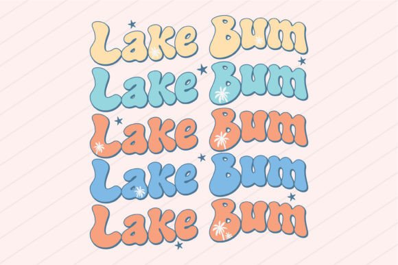 Summer Lake Bum Retro Svg Png Beach Illustration Artisanat Par Svg Box