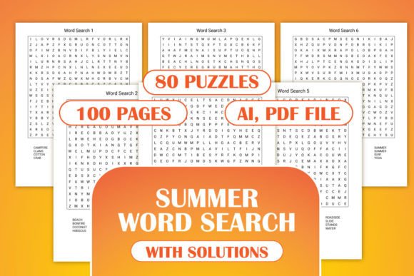 Summer Word Search Interior Graphic KDP Interiors By nvendd