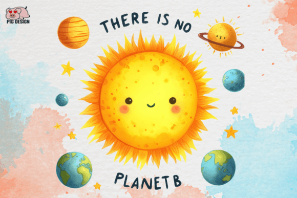There is No Planet B Clipart PNG Graphic Crafts By PIG.design