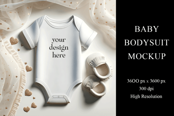 White Baby Bodysuit Mockup Graphic Product Mockups By Bijou Bay