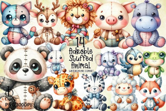 Adroble Stuffed Animal Clipart PNG Graphic Illustrations By LQ Design