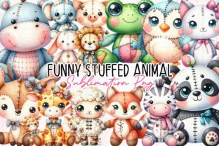 Funny Stuffed Animal Clipart PNG Illustration Illustrations Imprimables Par Little Lady Design 1
