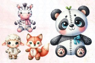 Funny Stuffed Animal Clipart PNG Illustration Illustrations Imprimables Par Little Lady Design 4