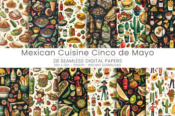 Mexican Cuisine Cinco De Mayo Grafik Hintegründe Von Mehtap