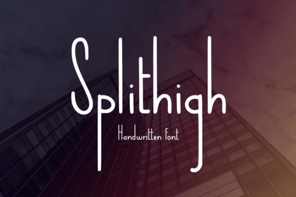 Splithigh Script Fonts Font Door Creavibes Design