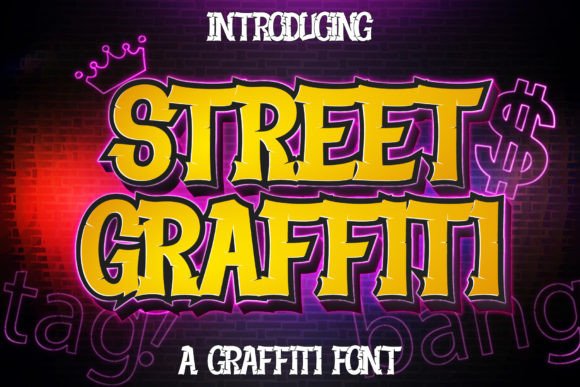 Street Graffiti Display-Schriftarten Schriftart Von Kido Studio