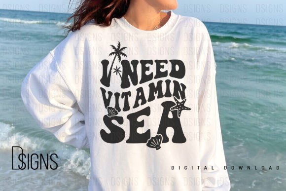 Summer Beach Vitamin Sea Sublimation Png Gráfico Designs de Camisetas Por DSIGNS