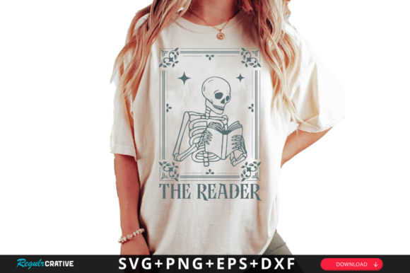 The Reader Svg Design,E-reader Png Graphic T-shirt Designs By Regulrcrative